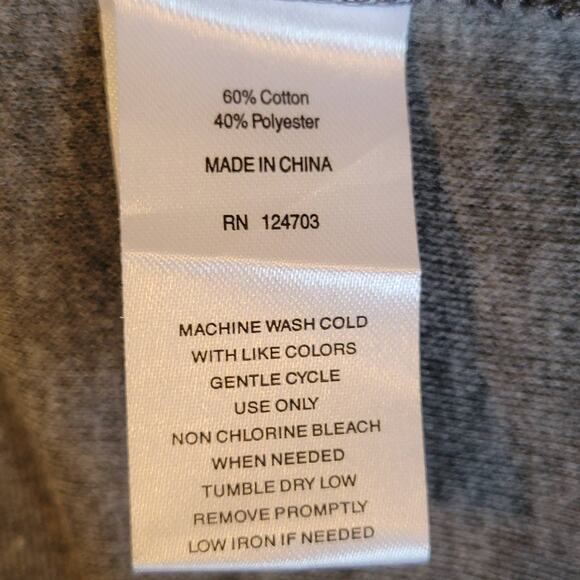 NWT Rebecca Malone Size PS Gray Long Sleeve Zip Cardigan Knit Sweater Pockets - Picture 16 of 16